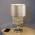 Acrylic Chrome Night Lamp Cylinder with Hole Design 1-Bulb Classic Table Light with Crystal Droplet Chrome Clearhalo 'Lamps' 'Table Lamps' Lighting' 1502788