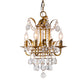 4 Lights Lantern Chandelier Lighting Classic Metal Ceiling Pendant in Gold with Beveled Crystal Droplet Clearhalo 'Ceiling Lights' 'Chandeliers' Lighting' options 1503027