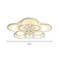 Multi-Layer Circular Flush Mount Ceiling Light Contemporary Acrylic 10/12/16 Lights White Ceiling Light with Crystal Drop Clearhalo 'Ceiling Lights' 'Close To Ceiling Lights' 'Close to ceiling' 'Flush mount' Lighting' 150324
