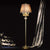 4 Heads Candle Floor Light Traditional Bronze Metal Standing Floor Lamp with Swan Design and Pleated Fabric Shade Bronze Clearhalo 'Floor Lamps' 'Lamps' Lighting' 1503578