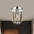 Contemporary Round Canopy Flush Mount 1 Head Cognac/Clear Crystal Droplets Close to Ceiling Lamp
