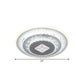 LED Light Fixture Modern Circular Clear Crystal Blocks Flush Mount with Rhombus/Cobble/Loving Heart Pattern in White/Warm Light Clearhalo 'Ceiling Lights' 'Close To Ceiling Lights' 'Close to ceiling' 'Flush mount' Lighting' 1503642