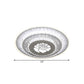 LED Light Fixture Modern Circular Clear Crystal Blocks Flush Mount with Rhombus/Cobble/Loving Heart Pattern in White/Warm Light Clearhalo 'Ceiling Lights' 'Close To Ceiling Lights' 'Close to ceiling' 'Flush mount' Lighting' 1503652