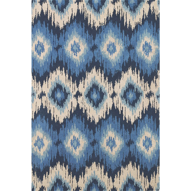 Tribal Gabbeh Abstract Rug Diamond Geometric Carpet Polyester Washable Non-Slip Stain Resistant Area Rug for Bedroom Clearhalo 'Area Rug' 'Rugs' 'Southwestern' Rug' 1503788