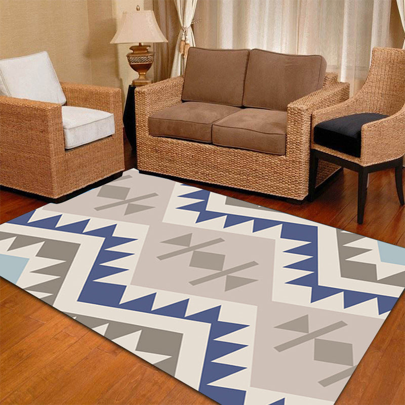 Banded Geometric Southwestern Rug Tribal Navajo Carpet Polyester Washable Non-Slip Stain Resistant Area Rug for Bedroom Clearhalo 'Area Rug' 'Rugs' 'Southwestern' Rug' 1503808