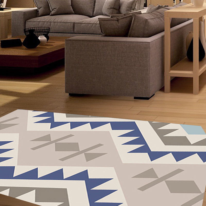 Banded Geometric Southwestern Rug Tribal Navajo Carpet Polyester Washable Non-Slip Stain Resistant Area Rug for Bedroom Clearhalo 'Area Rug' 'Rugs' 'Southwestern' Rug' 1503809