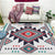 Jagged Tribal Central Diamond Rug with Medallion Polyester Anti-Slip Backing Power Loom Indoor Area Rug Black-Red Clearhalo 'Area Rug' 'Rugs' 'Southwestern' Rug' 1503816