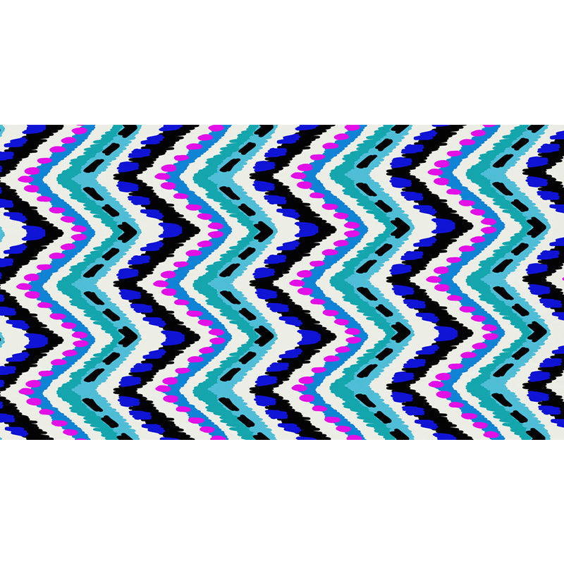 Zigzagged Chevron Stripes Area Rug in Blue and Purple Polyester Pet Friendly Stain Resistant Floor Covering Clearhalo 'Area Rug' 'Rugs' 'Southwestern' Rug' 1503838