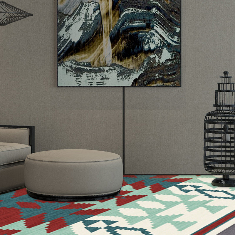 Geometric Southwestern Tribal Area Rug Abstract Spearhead Polyester Stain Resistant Area Floor Covering in Olden Red Clearhalo 'Area Rug' 'Rugs' 'Southwestern' Rug' 1503930