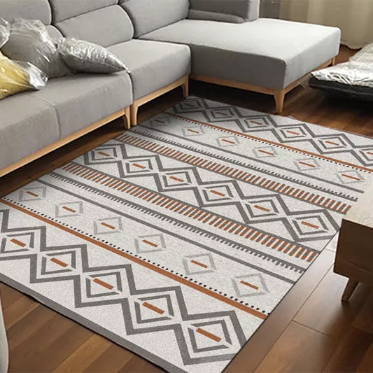 Warm Brown Americana Tribal Rug Striped Geometric Polyester Pet Friendly Stain Resistant Area Rug for Accent Area Clearhalo 'Area Rug' 'Rugs' 'Southwestern' Rug' 1503965