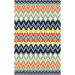 Southwestern Striped Tribal Geometric Rug Stain Resistant Power Loom Area Rug for Bedroom in Green and Orange Clearhalo 'Area Rug' 'Rugs' 'Southwestern' Rug' 1504020