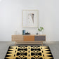 Jagged Tribal Diamond Area Rug in Golden and Black Polyester Anti-Slip Backing Power Loom Indoor Area Rug Clearhalo 'Area Rug' 'Rugs' 'Southwestern' Rug' 1504025