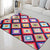 Retro Rhombus Geometric Colorful Rug Navajo Style Fabric Anti-Slip Pet Friendly Area Rug for Living Room Red-Blue Clearhalo 'Area Rug' 'Rugs' 'Southwestern' Rug' 1504059