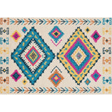 Colorful Rug Moroccan Southwestern Diamond Geometric Carpet Polyester Washable Anti-Slip Stain Resistant Area Carpet Clearhalo 'Area Rug' 'Rugs' 'Southwestern' Rug' 1504109