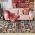 Brown Carnival Tribal Rug Striped Geometric Floor Covering Carpet Fabric Non-Slip Power Loom Area Rug for Living Room Ginger Clearhalo 'Area Rug' 'Rugs' 'Southwestern' Rug' 1504114