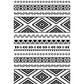 Diamond Geometric Rug Southwestern Area Rug for Bedroom Black and White Power Loom Washable Floor Carpet Clearhalo 'Area Rug' 'Rugs' 'Southwestern' Rug' 1504165