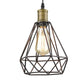 Vintage Diamond Caged Shade Hanging Ceiling Light 1 Bulb Metal Pendant Lighting in Bronze Clearhalo 'Art Deco Pendants' 'Cast Iron' 'Ceiling Lights' 'Ceramic' 'Crystal' 'Industrial Pendants' 'Industrial' 'Metal' 'Middle Century Pendants' 'Pendant Lights' 'Pendants' 'Tiffany' Lighting' 150421