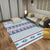 Americana Tribal Striped Geometric Blue Rug Polyester Power Loom Pet Friendly Area Rug for Accent Area Sky Blue Clearhalo 'Area Rug' 'Rugs' 'Southwestern' Rug' 1504220