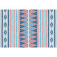 Americana Tribal Striped Geometric Blue Rug Polyester Power Loom Pet Friendly Area Rug for Accent Area Clearhalo 'Area Rug' 'Rugs' 'Southwestern' Rug' 1504222