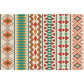 Indian Tribal Orange and Green Rug Striped Geometric Area Rug Fabri Pet Friendly Stain Resistant Indoor Floor Rug Clearhalo 'Area Rug' 'Rugs' 'Southwestern' Rug' 1504243