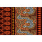 Paisley and Leopard Tribal Rug in Orange Indian Americana Scroll Synthetic Floor Covering Pet Friendly Stain Resistant Indoor Rug Clearhalo 'Area Rug' 'Rugs' 'Southwestern' Rug' 1504257