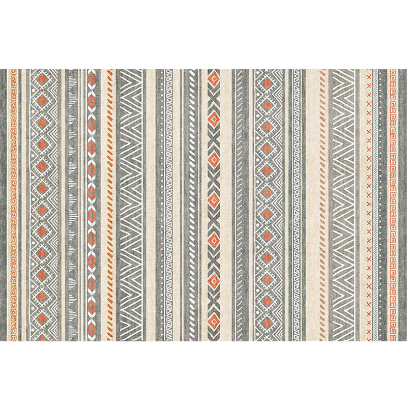 Bohemian Style Indoor Rug Striped Geometric Brilliance Rug with Zigzag lines and Diamond Synthetic Anti-Slip Area Rug Clearhalo 'Area Rug' 'Rugs' 'Southwestern' Rug' 1504299