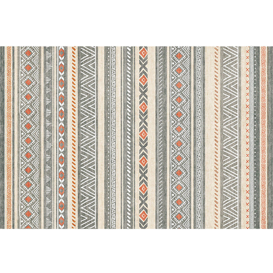 Bohemian Style Indoor Rug Striped Geometric Brilliance Rug with Zigzag lines and Diamond Synthetic Anti-Slip Area Rug Clearhalo 'Area Rug' 'Rugs' 'Southwestern' Rug' 1504299