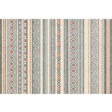 Bohemian Style Indoor Rug Striped Geometric Brilliance Rug with Zigzag lines and Diamond Synthetic Anti-Slip Area Rug Clearhalo 'Area Rug' 'Rugs' 'Southwestern' Rug' 1504299