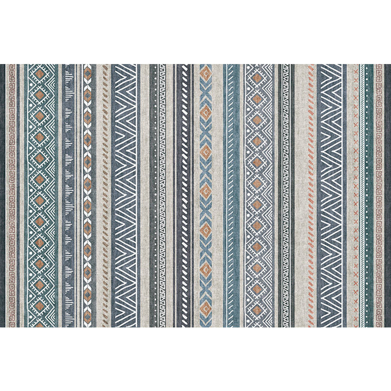 Bohemian Style Indoor Rug Striped Geometric Brilliance Rug with Zigzag lines and Diamond Synthetic Anti-Slip Area Rug Clearhalo 'Area Rug' 'Rugs' 'Southwestern' Rug' 1504313