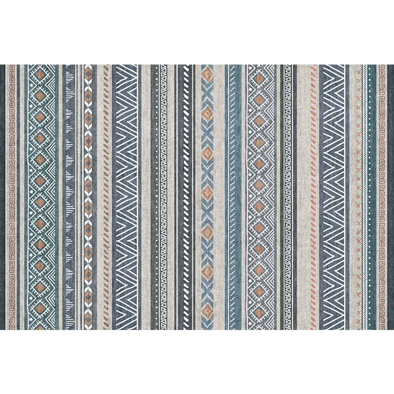 Bohemian Style Indoor Rug Striped Geometric Brilliance Rug with Zigzag lines and Diamond Synthetic Anti-Slip Area Rug Clearhalo 'Area Rug' 'Rugs' 'Southwestern' Rug' 1504313