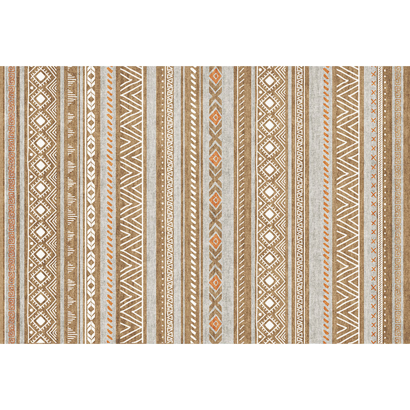 Bohemian Style Indoor Rug Striped Geometric Brilliance Rug with Zigzag lines and Diamond Synthetic Anti-Slip Area Rug Clearhalo 'Area Rug' 'Rugs' 'Southwestern' Rug' 1504320