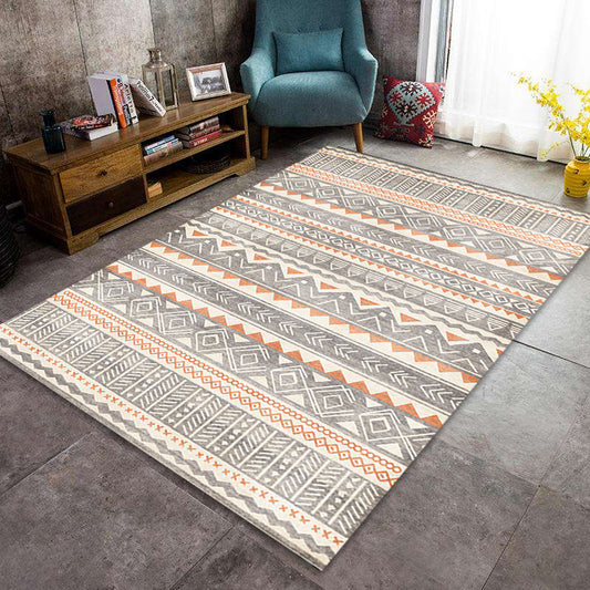 Indian Americana Indoor Rug Striped Diamond Geometric Synthetic Stain Resistant Power Loom Fireplace Area Rug Clearhalo 'Area Rug' 'Rugs' 'Southwestern' Rug' 1504358