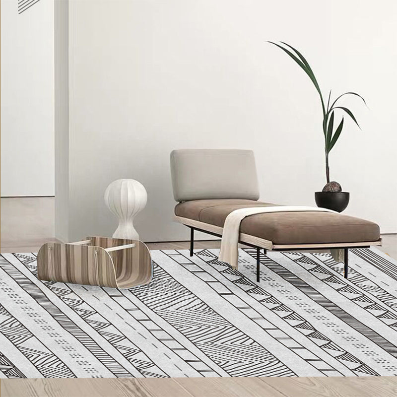 Southwestern Floor Rug Geometric Chevron Area Floor Covering with Zigzag Lines Washable Non-Slip Rug for Bedroom Clearhalo 'Area Rug' 'Rugs' 'Southwestern' Rug' 1504365