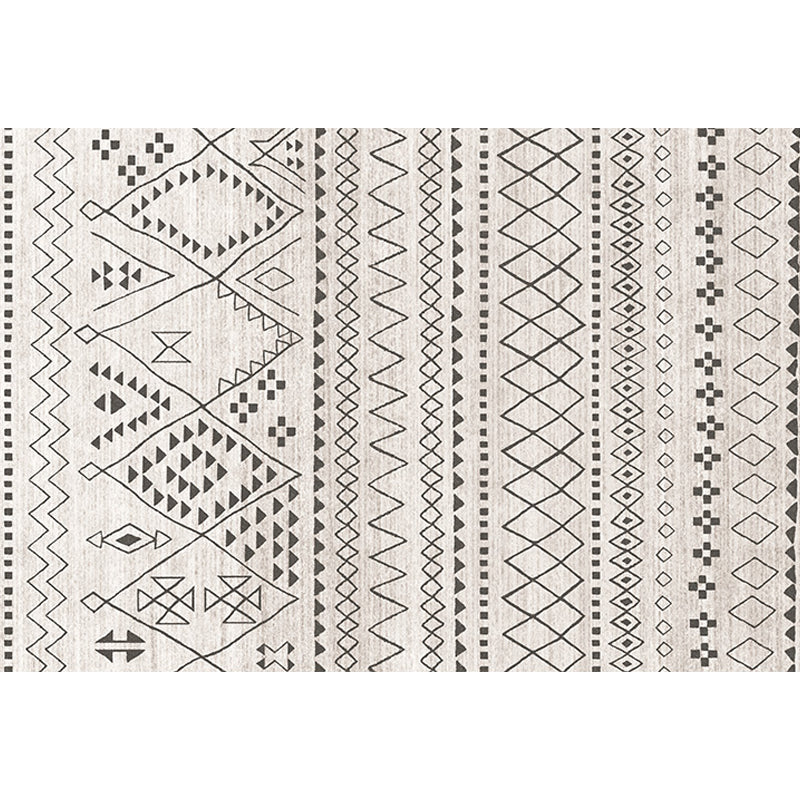 Southwestern Rug Simple Geometric Diamond Washable Area Floor Covering for Bedroom Power Loom Washable Non-Slip Rug Clearhalo 'Area Rug' 'Rugs' 'Southwestern' Rug' 1504379