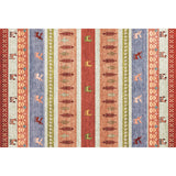 Bohemian Striped Geometric Floor Rug with Botanical and Animal Synthetic Anti-Slip Backing Pet Friendly Area Rug Clearhalo 'Area Rug' 'Rugs' 'Southwestern' Rug' 1504393