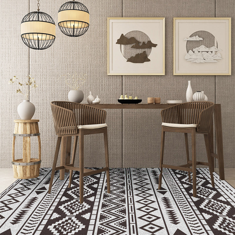 Brown Floor Rug Southwestern Tribal Indian Diamond Geometric Rug Polyester Washable Non-Slip Stain Resistant Area Rug Clearhalo 'Area Rug' 'Rugs' 'Southwestern' Rug' 1504420