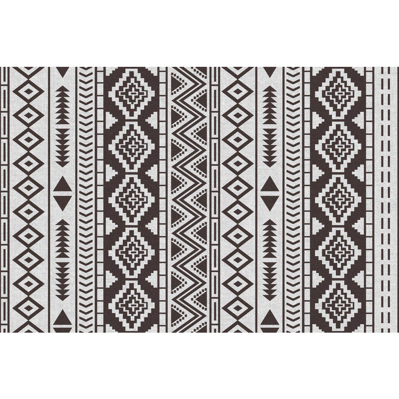 Brown Floor Rug Southwestern Tribal Indian Diamond Geometric Rug Polyester Washable Non-Slip Stain Resistant Area Rug Clearhalo 'Area Rug' 'Rugs' 'Southwestern' Rug' 1504421