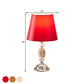 1 Bulb Fabric Shade Table Light Traditional Red/Coffee/Flaxen Tapered Sleeping Room Nightstand Lamp with Beveled Crystal Blocks Clearhalo 'Lamps' 'Table Lamps' Lighting' 1504496