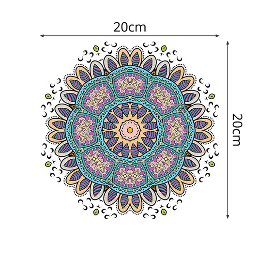 Adhesive Mandala Wallpaper Panels PVC Bohemian Wall Covering for Bathroom (20 Pieces) Clearhalo 'Wall Decor' 'Wallpaper' 1504540