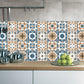 Boho Chic Flower-Like Wallpaper Panels PVC Peel and Paste Blue-Brown Wall Art for Kitchen Clearhalo 'Wall Decor' 'Wallpaper' 1504637