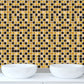 Modern Mosaics Tile Stick Wallpapers for Bathroom 9.7-sq ft Wall Decor in Black-Yellow Clearhalo 'Wall Decor' 'Wallpaper' 1504652