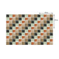Red Brown Mosaics Tile Wallpapers Peel and Paste Modern Kitchen Wall Covering, 6 Pcs Clearhalo 'Wall Decor' 'Wallpaper' 1504660