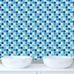 Mosaic Tile Wallpaper Panels Contemporary Smooth Wall Art in Blue, Pick Up Sticks Clearhalo 'Wall Decor' 'Wallpaper' 1504662