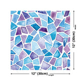 Modern Pebble Tiles Effect Wallpaper Panel Blue-Purple Peel Wall Decor for Bathroom Clearhalo 'Wall Decor' 'Wallpaper' 1504730