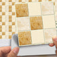 Self-Stick Mosaic Tile Wallpaper Panels Yellow-Brown Modern Style Wall Covering for Bathroom Clearhalo 'Wall Decor' 'Wallpaper' 1504763