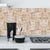 Modern Floral Marble Wallpaper Panels Brown Greek Tile Adhesive Wall Art for Kitchen Brown Clearhalo 'Industrial wall decor' 'Industrial' 'Wallpaper' Wall Decor' 1504811