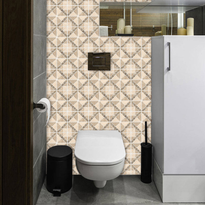 Trellis Moroccan Tile Wallpapers Industrial PVC Wall Decor in Brown, Peel and Paste Clearhalo 'Industrial wall decor' 'Industrial' 'Wallpaper' Wall Decor' 1504832