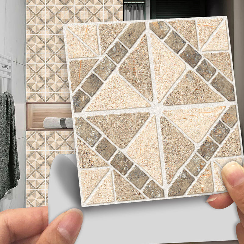 Trellis Moroccan Tile Wallpapers Industrial PVC Wall Decor in Brown, Peel and Paste Clearhalo 'Industrial wall decor' 'Industrial' 'Wallpaper' Wall Decor' 1504833