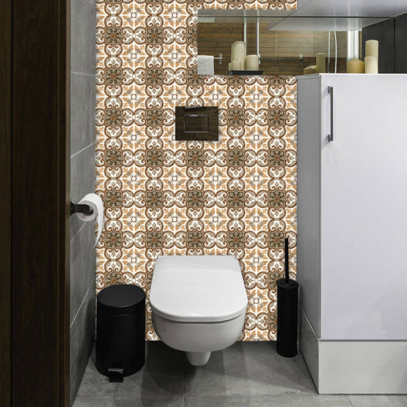 Muslim Seamless Pattern Wallpaper Panels Boho-Chic Self-Stick Living Room Wall Art, 9.7-sqft (10 Pcs) Clearhalo 'Wall Decor' 'Wallpaper' 1504872