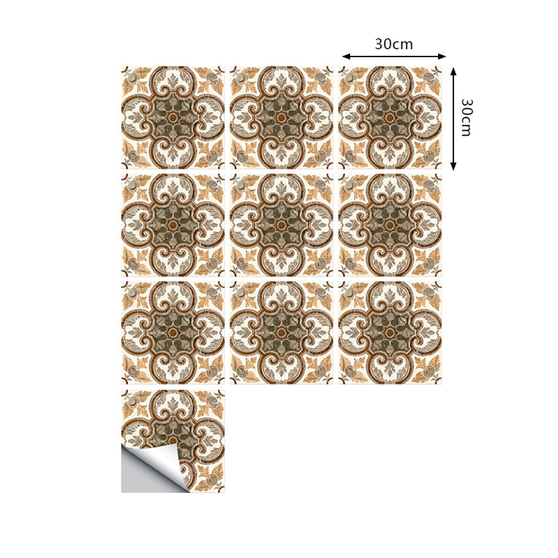 Muslim Seamless Pattern Wallpaper Panels Boho-Chic Self-Stick Living Room Wall Art, 9.7-sqft (10 Pcs) Clearhalo 'Wall Decor' 'Wallpaper' 1504875